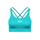 ARI WOMEN'S DASHING RUNNING SPORT BRA - BLUE GREEN/SILVER/BLUE GREEN