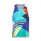 ARI STADE UNISEX ULTRALIGHT RUNNING TANK - NAVY/GREEN/WHITE