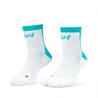 ARI TABI QTR RUNNING SOCKS - WHITE/BLUE/SILVER