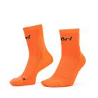 ARI TERRY QTR RUNNING SOCKS - NEON ORANGE/ORANGE/GREY